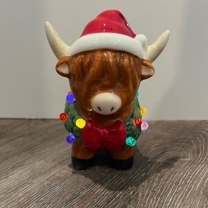 Super Cute Ceramic Light Up Highland Cow- NWT
